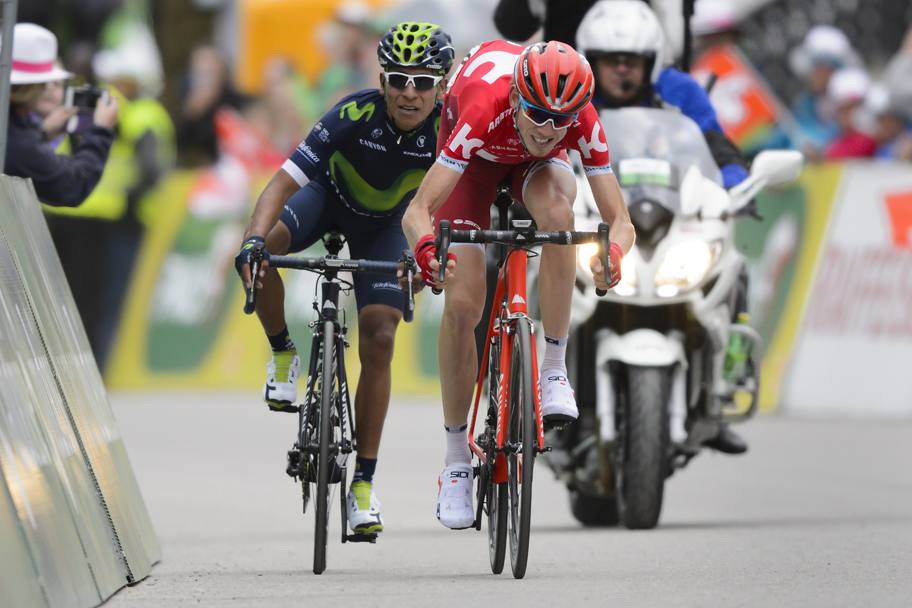 Seconda tappa del Giro di Romandia: Zakarin vince davanti a Quintana, ma i giudici ravvisano una scorrettezza in volata e retrocedono il russo. Afp